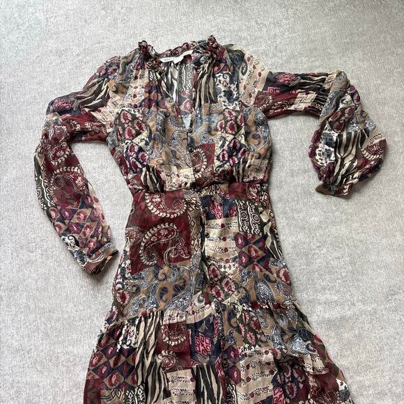 Veronica Beard Isra Multiprint Silk Maxi Dress - Picture 4 of 8